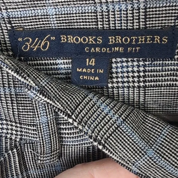 Brooks Brothers 346 Caroline Fit, 100% wool, Plaid Pants, sz 14. - Picture 4 of 5